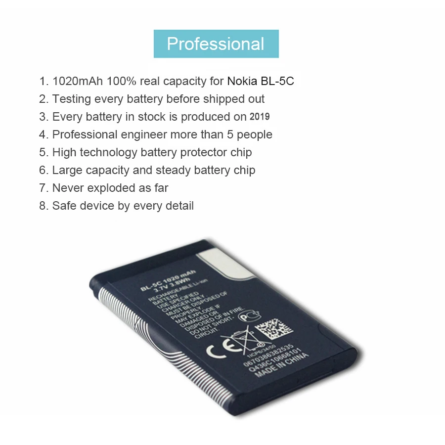 PINZHENG BL-5C телефон Батарея для Nokia BL 5C BL-5C BL5C 1112 1110 6600 N70 N71 N90 Замена BL 5C Батарея