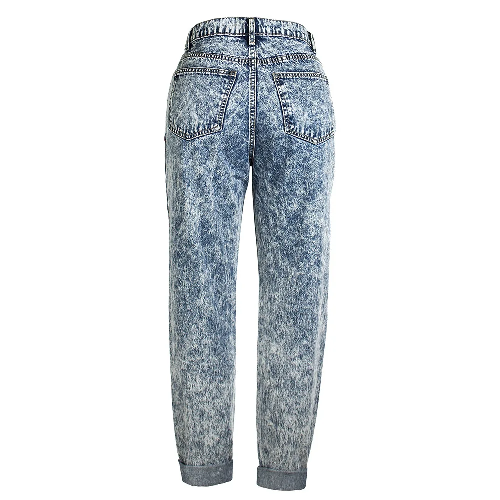 

2020, Spring And Autumn New Women'S Denim Trousers Loose Stitching High Waist Straight Jeans