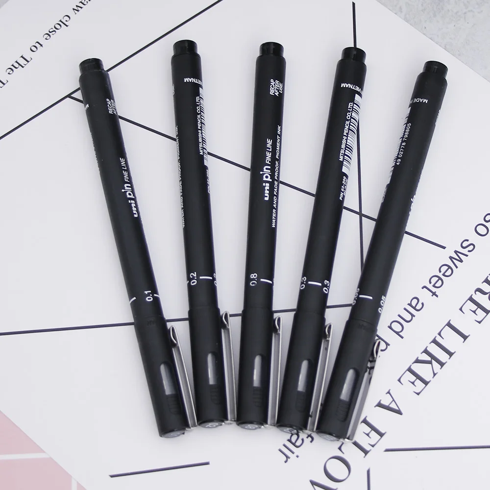 Ручка для рисования Fineliner 005 01 02 03 05 08 водостойкая аниме-комикс не цветущие