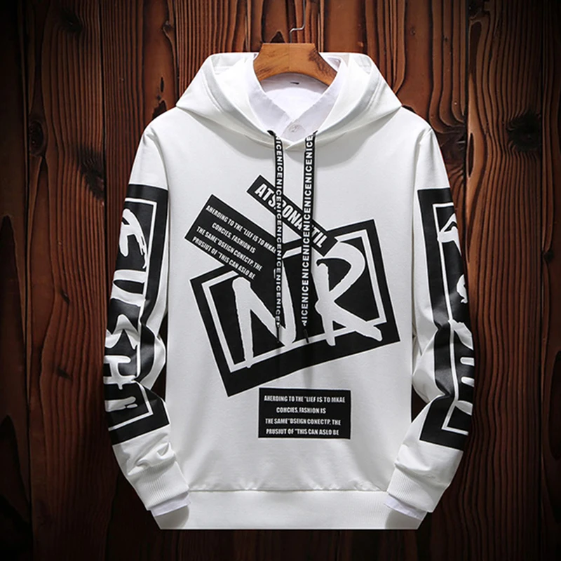 Толстовка April MOMO Мужская/женская с буквенным принтом уличная одежда в стиле хип