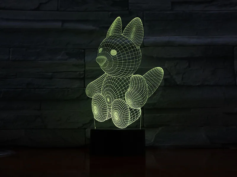 Кукла 3D светодиодный Ночник светильник 7 цветов меняющая лампа украшение комнаты