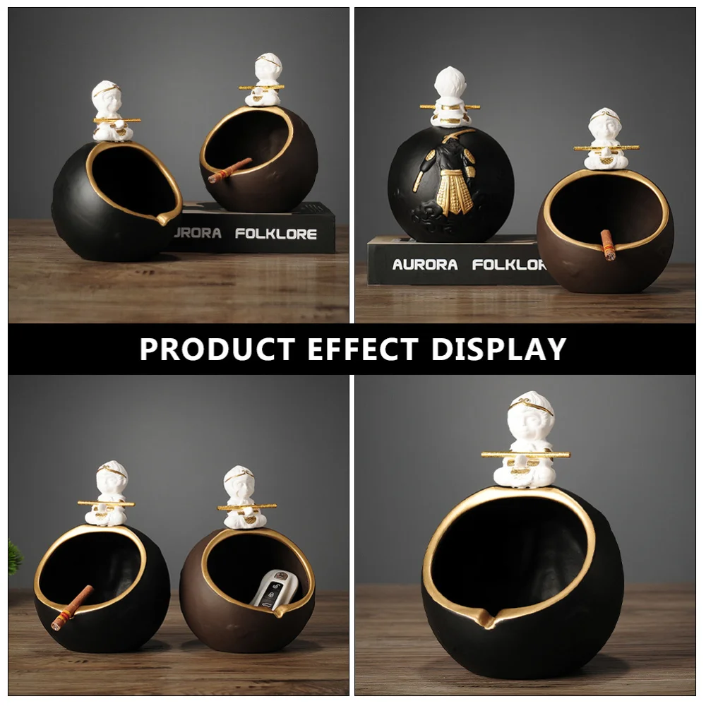 

1pc Ceramic Ashtray Cigarette Ash Holder Design Desktop Ashtray
