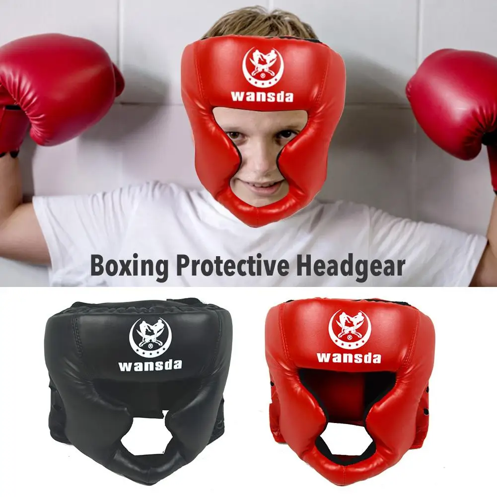 

Adult Children Kick Boxing Helmet Full Protection To Protect Nose Free Combat Beam Full-face Head Gear