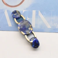 gold plated stainless steel and colorful acetate women hair grip barrette