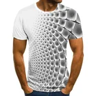 Летняя новая модная разноцветная футболка с 3D графическим принтом, мужская и женская Повседневная Уличная одежда на заказ, футболка 2021