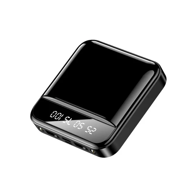 Black1 Mi ni power Bank, 30000 мА/ч, для iPhone X, Xiaomi mi, power bank, Pover Bank, зарядное устройство, два порта Usb, внешняя батарея, повербанк, портативный - Цвет: Black1