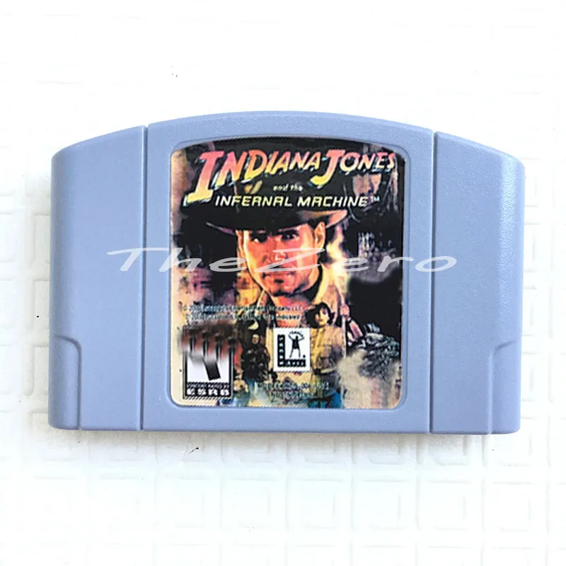 Видеоигра на английском языке для 64-битной консоли NTSC Версия Road Rash 64 Индиана Джонс и адский убийца инстинкт золото - Цвет: Indiana Jon Infernal