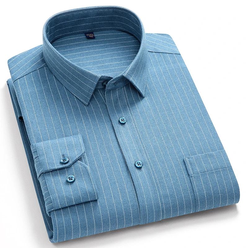 

Мужская рубашка с начесом, деловая Повседневная рубашка с длинным рукавом, 2020