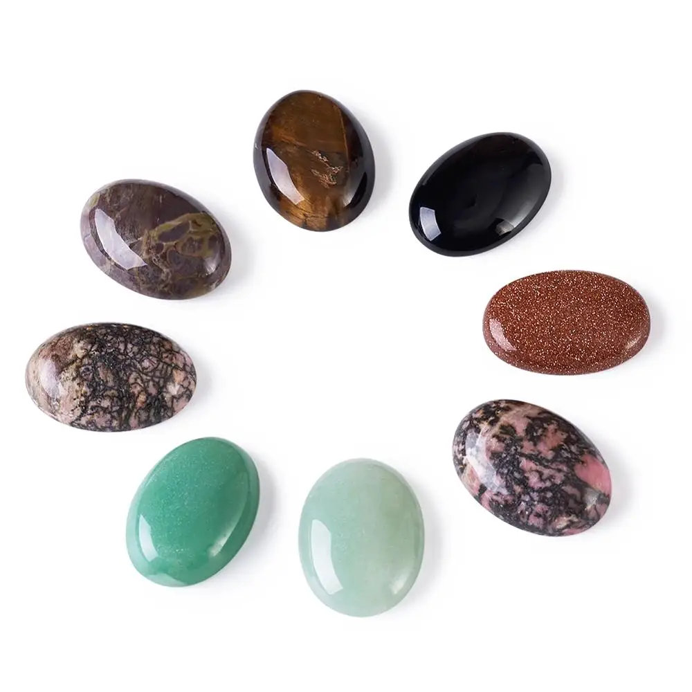 

10 шт., смешанные камни, плоская задняя часть, овальный камень, кабошоны для ювелирных изделий, изготовление ожерелий с подвесками, сделай сам...