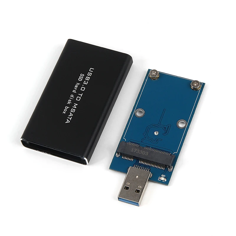 MSATA к USB 5 Гбит/с 3 0 mSATA SSD корпус USB3.0 чехол для жесткого диска адаптер M2 Внешний HDD