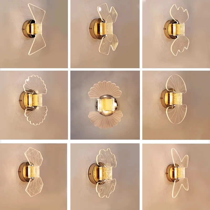 

Creative LED Wall Lamp For Bathroom Bedroom Wall Sconce Decor Indoor Lighting Lamp AC90-265V LED Wall Light Indoor Lighting