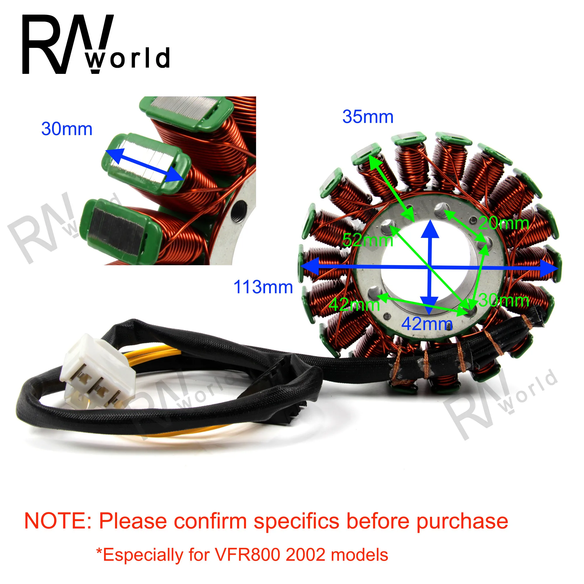 

1PCS Motorcycle Engine Magneto Stator Coil For Honda VFR800 VFR 800 VFR800A Interceptor 2002 2003 2004 2005 2006 2007 2008 2009