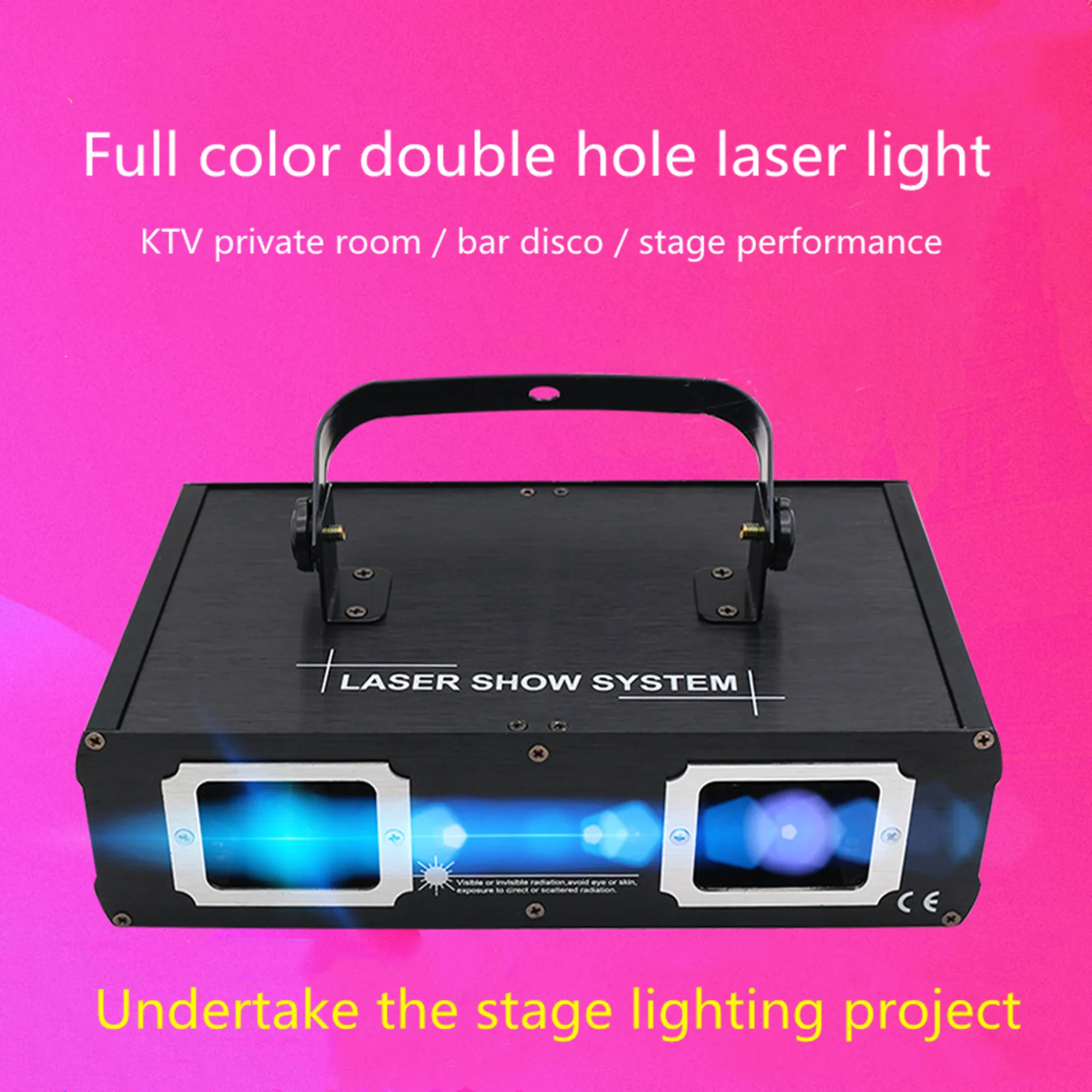 Double Hole Disco DJ Laser Beam Line Scanner Projector RGB DMX512 Stage Lighting Effect Dance Bar Xmas Party Wedding Light