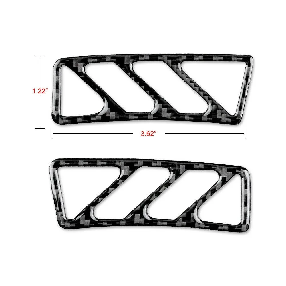 

2PCS Air Outlet Sticker Black Carbon Fiber Dashboard For Camaro 2010-2015