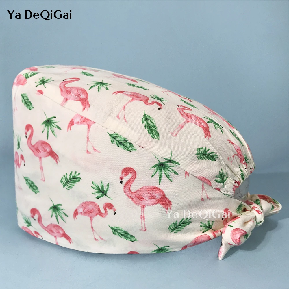 

Multicolor Breathable Men's and Women's Surgical Caps Fashion Cartoon Printing Beauty Salon Nursing Caps Pure Cotton doctor hats