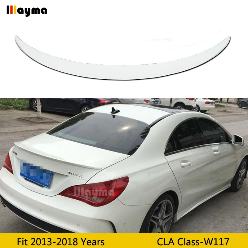 

For AMG Style ABS Plastic rear trunk spoiler For Benz CLA A180 A200 A250 W117 2013 - 2018 Car glossy white rear wing spoiler