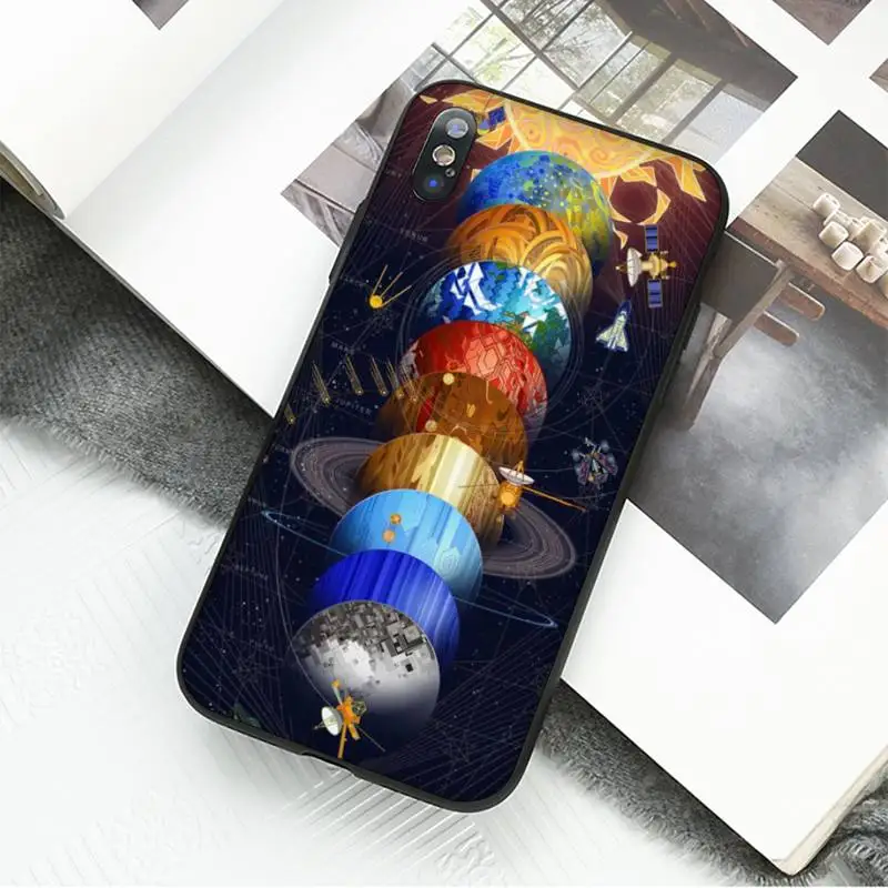 Чехол для телефона с изображением космоса Луны звезды Планеты звездного iPhone 11 8 7 6