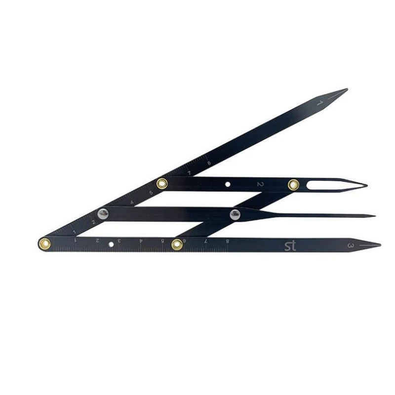 Аксессуары для микроволокна линейка бровей Нержавеющая сталь золотое сечение