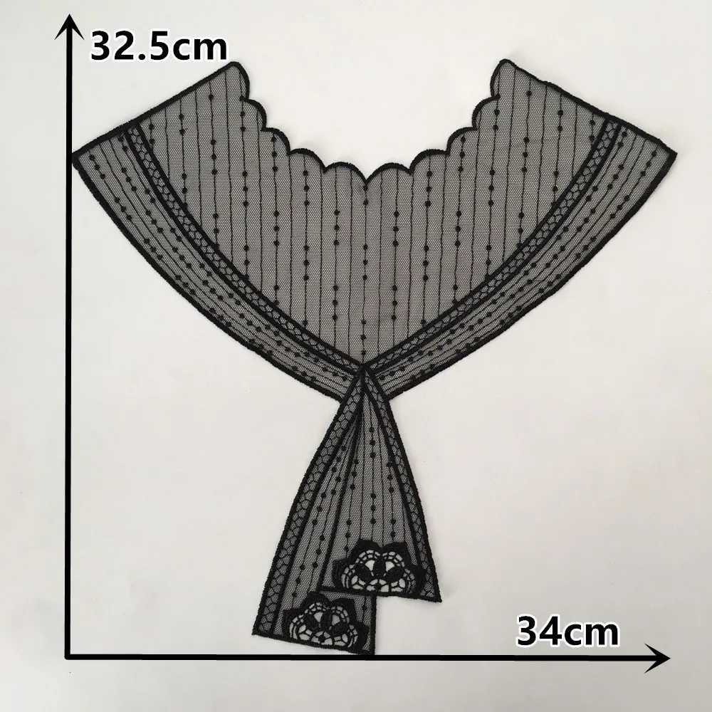 Высококачественная Черная фотоаппликация для платья кружевная ткань украшение