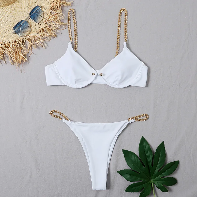 

Sexy Black Micro Bikini Set Women 2 Pieces Swimsuit Swimwear Push Up Padded Bra Thongs Biquini Bathing Suit Beachwear 2021