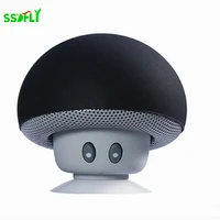 cartoon small mushroom head wireless bluetooth speaker silicone suction cup portable mobile phone holder audio