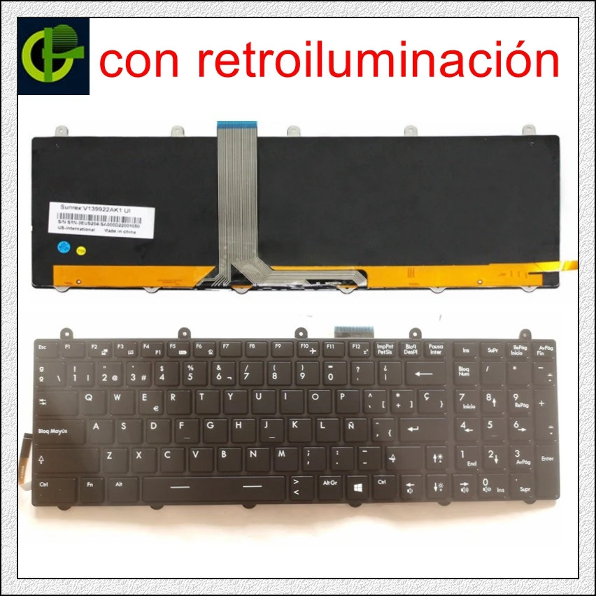 Испанская клавиатура для MSI V139922AK1 V139922BK1 V139922CK1 V139922DK1 V139922FK1 V139922HK1 V139922JK2 V139922LK1