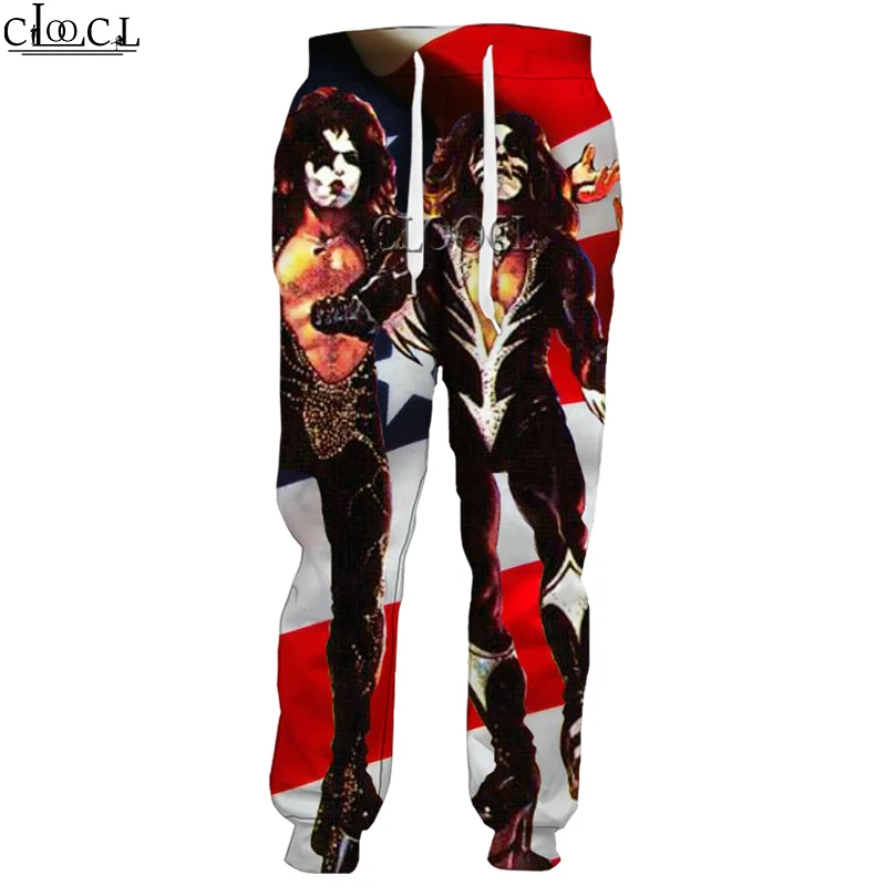 

HX Hip Hop Rock Metal Kiss Band Trousers Men Women 3D Print Casual Fashion Sweatpants Harajuku Jogging Pants Drop Shipping