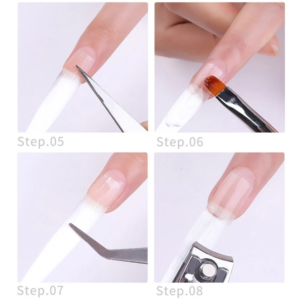 10 шт. Fibernails для ногтей из стекловолокна наращивания акриловые строительные