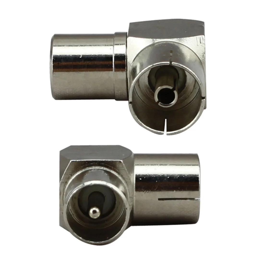 2шт простой в использовании телеприставка ТВ Антенный Разъем металлический