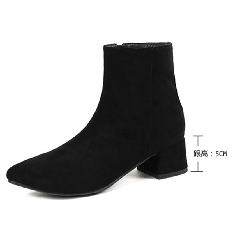 Женская обувь ботильоны на высоком каблуке без шнуровки зимние эластичные носки