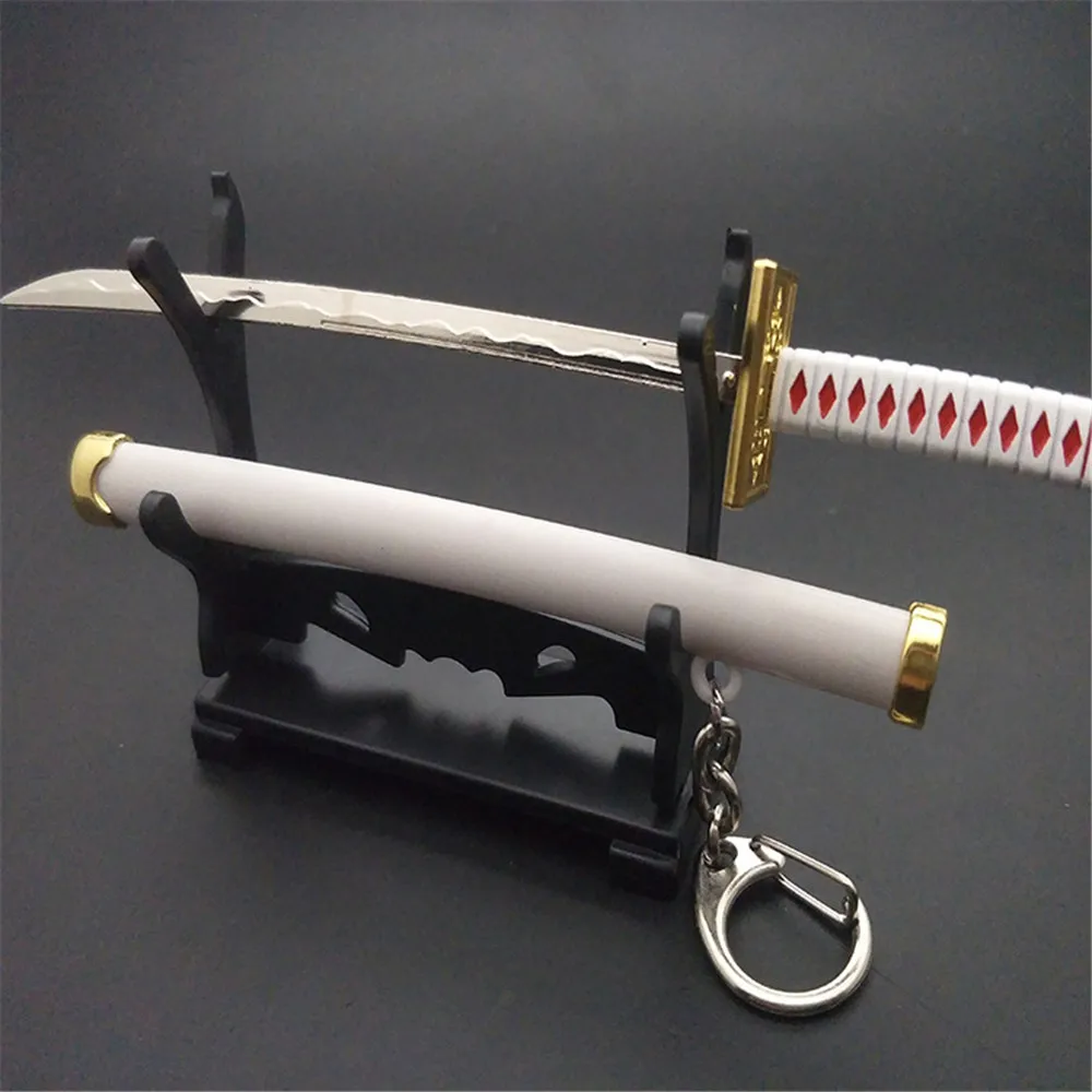 Seven Color Roronoa Zoro брелок в виде меча Women Men Anime ножны для ножа Saber Snow Knife Key Chain Katana One Piece 15