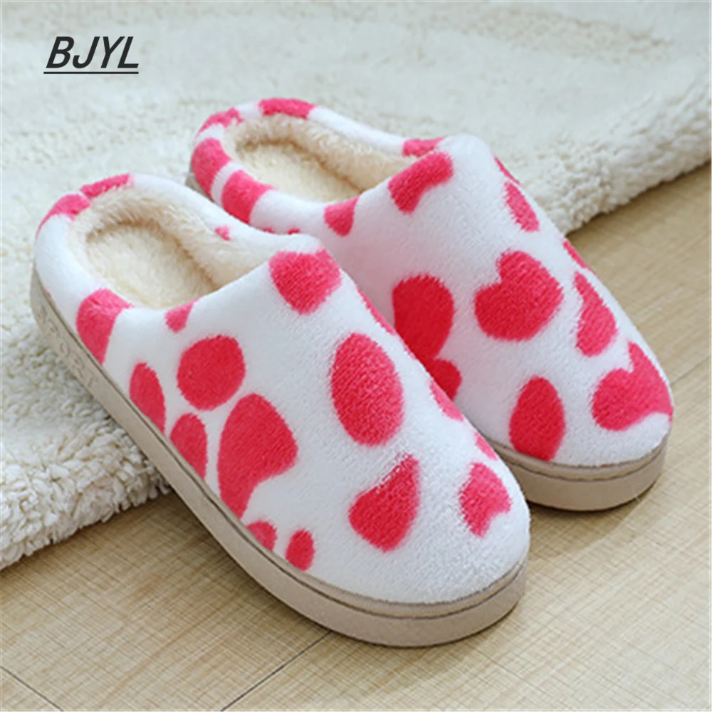 Новые зимние тапочки для пар домашние теплые Нескользящие хлопковые на толстой
