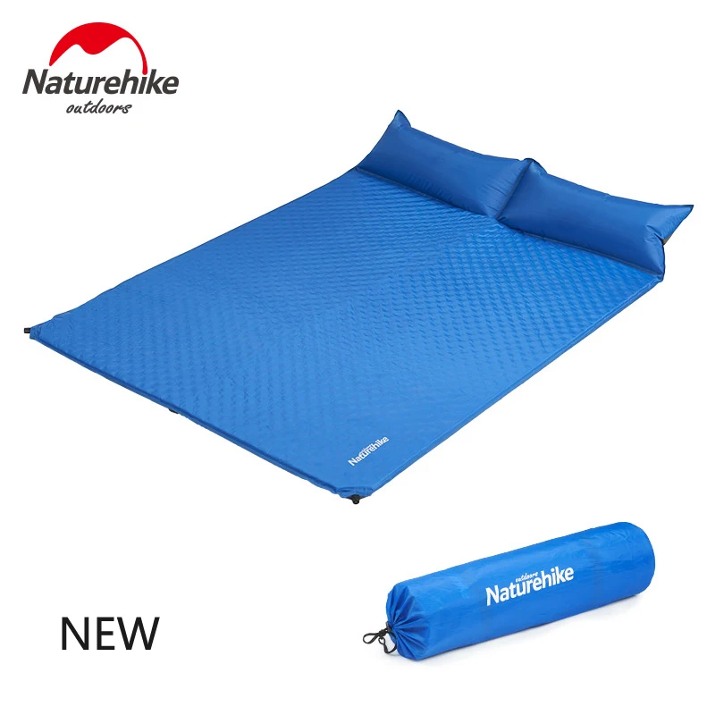 Double Blue Naturehike надувной матрас с подушкой пляжный коврик двойная надувная подушка уличная палатка туристический коврик надувная кровать спальный коврик - Цвет: Double Blue