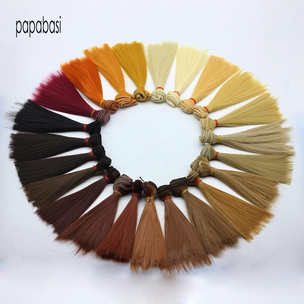 15*100 см волосы refires bjd 20 * 100 черный Золотой коричневый хаки кофейный цвет 25*100 парик