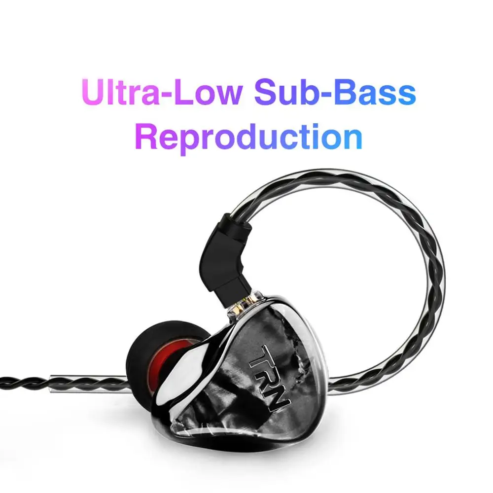 Наушники TRN IM2 EarHIFI с 6 кольцами проводные без микрофона совместимые системами