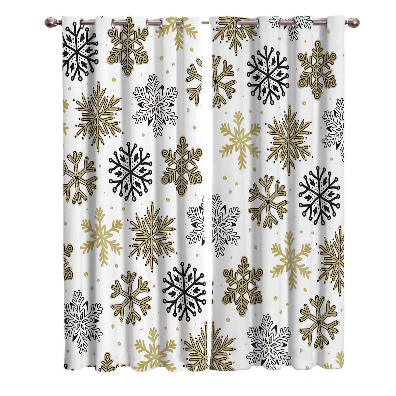 Рождественская занавеска со снежинками для окна ванной комнаты внутренний декор