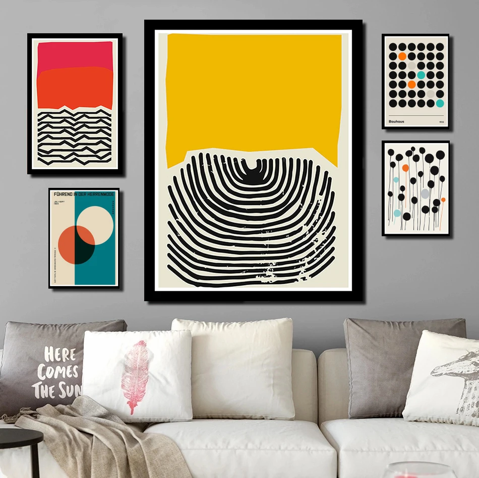 Идеальное настенное искусство JL, украшение для дома, Современные разноцветные абстрактные геометрические картины, плакаты, домашний декор, настенные наклейки