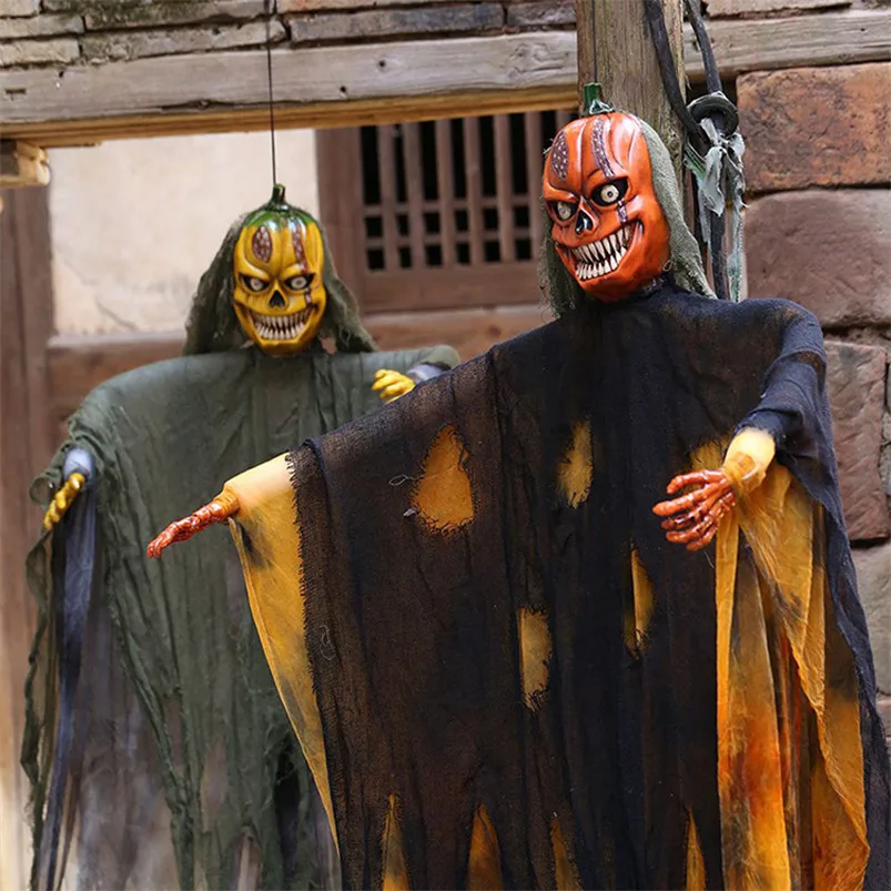 Хэллоуин ужасающий подвесной призрак пемпиновое лицо демон большой размер кулон