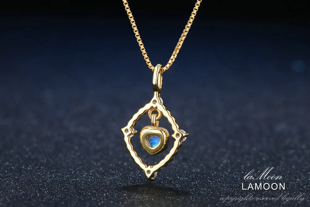 Ламон 4 мм натуральные светло-голубые лунные камни 925 пробы Серебряная цепочка Кулон ожерелье ювелирные изделия S925 LMNI036