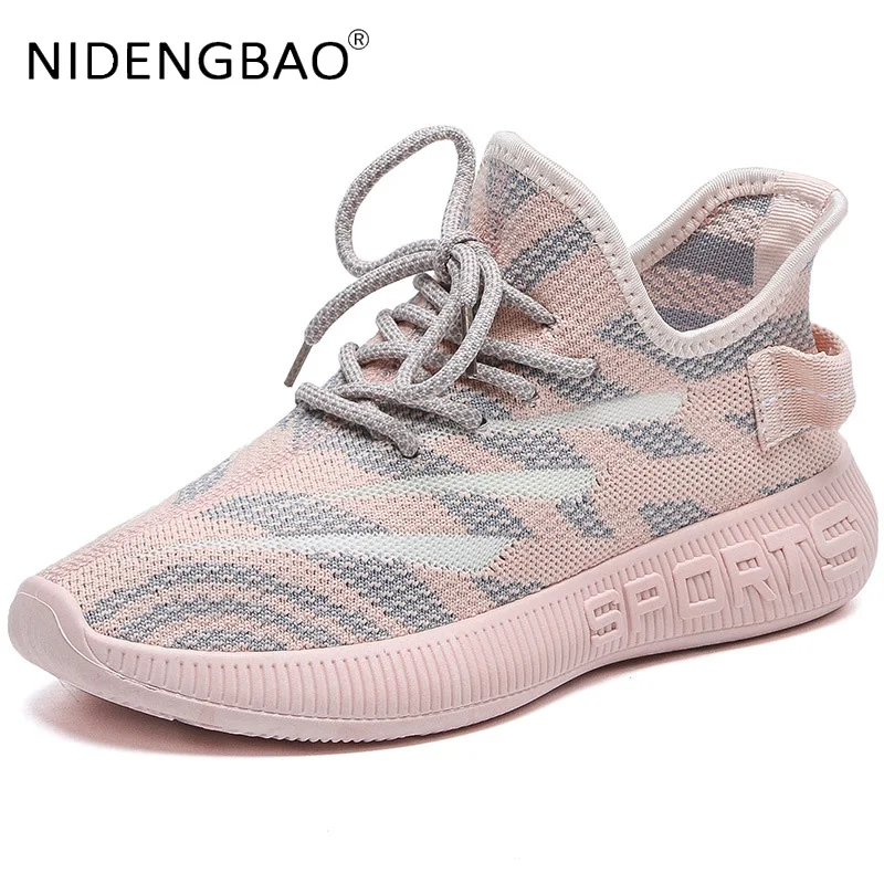 Women's Sports Shoes Summer Lightweight Mesh Breathable Discoloration Sneaker For Female Flat Running Shoes Zapatillas Mujer