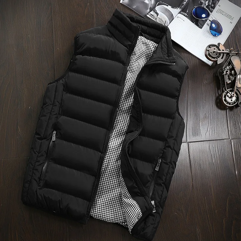 

Spring Autumn Men New Stylish 2021 Vest Mens Plus Size 5XLWarm Sleeveless Jacket Men Winter Waistcoat Men's Vest Casual Coats