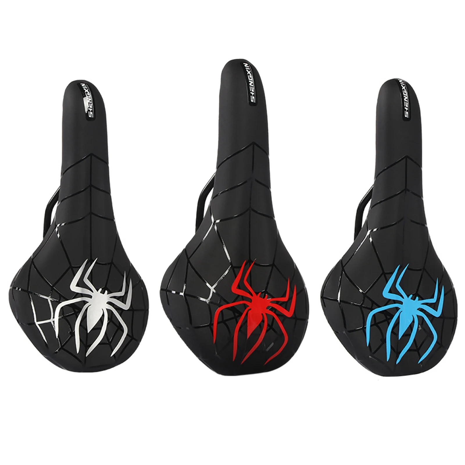 

Bicycle Seat Leather Hollow Cushion, Decorative Spider Shock-Absorbing Universal Outdoor Bike Accessory