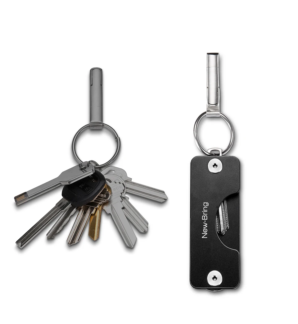 NewBring ключница Алюминиевый металлический EDC мужской Автомобильный держатель для ключей умная ключница дизайн EDC ключи Органайзер брелок сумка кошелек
