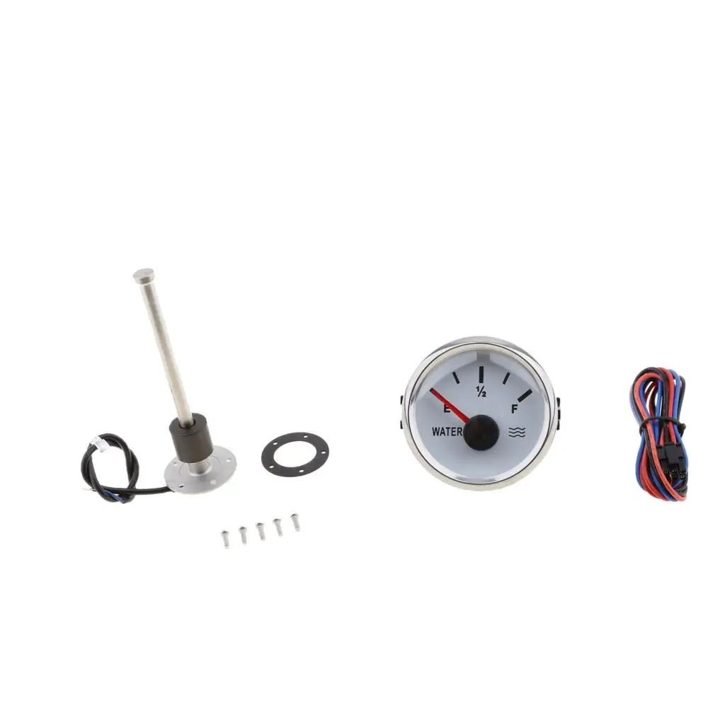 Marine Boat Truck RV Fuel Water Level Sensor Sending Unit 200mm 304SS + 2 inch Waterproof Gauge 12V | Автомобили и мотоциклы