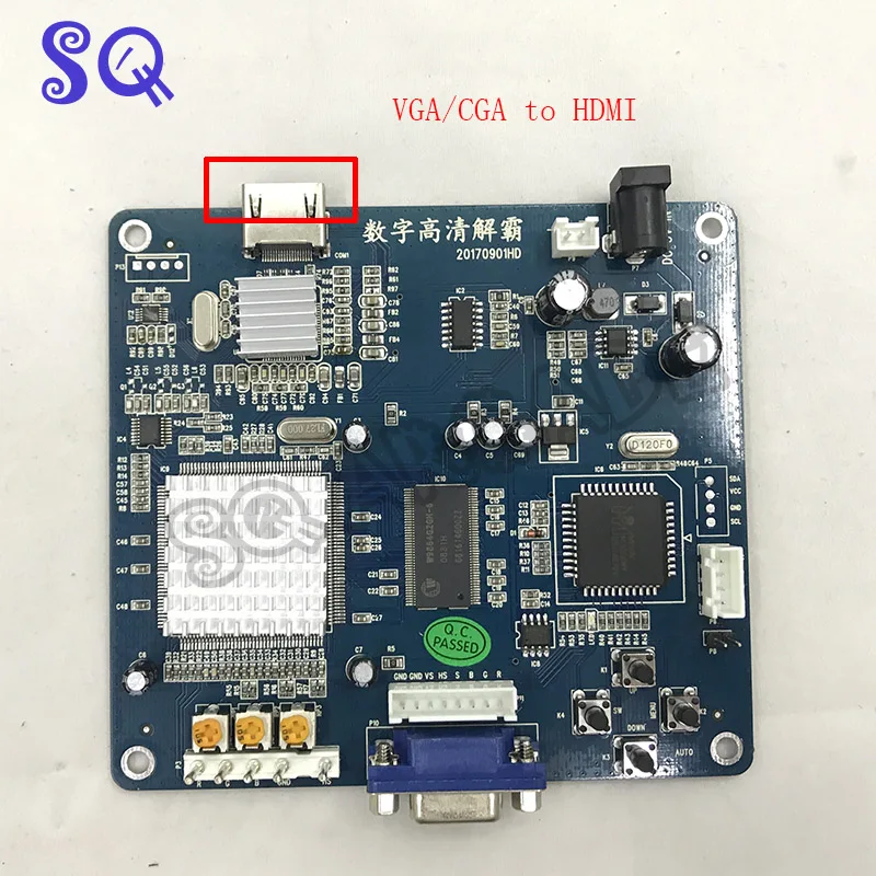 2016 Новая аркадная игра RGB/CGA/EGA/YUV К VGA HD видеоконвертерная плата HD9800/GBS8200 Горячая