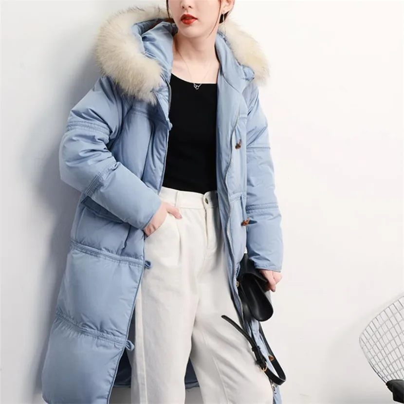 Женский пуховик средней длины модная свободная Студенческая куртка в Корейском