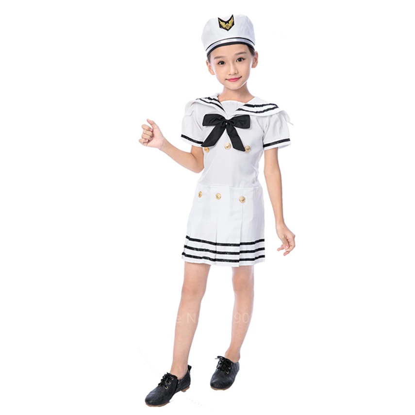 Детская морская униформа для Хэллоуина карнавала косплея вечеринки костюмы хора
