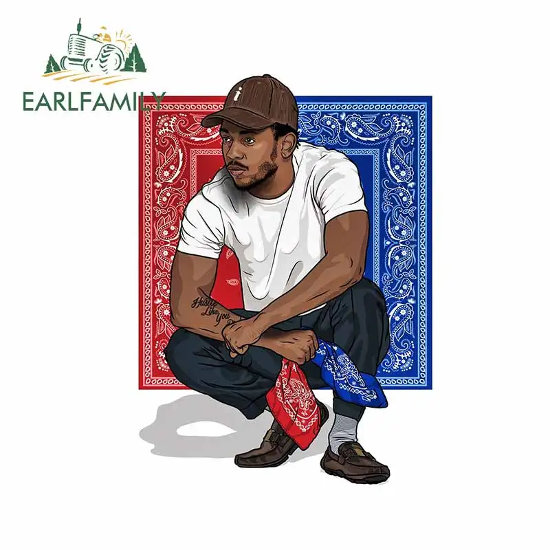 EARLFAMILY 13 см x 9 6 для Тупак синий гобелены кондиционер автомобильные наклейки