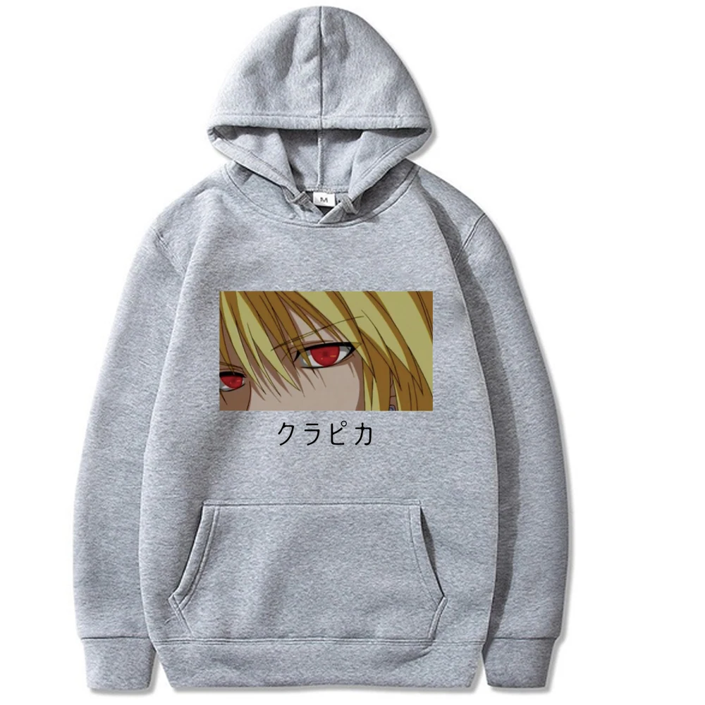

Hunter X Hunter Kurapika Hoodie With Eyes Harajuku Anime Cosplay Pullover Men Tops