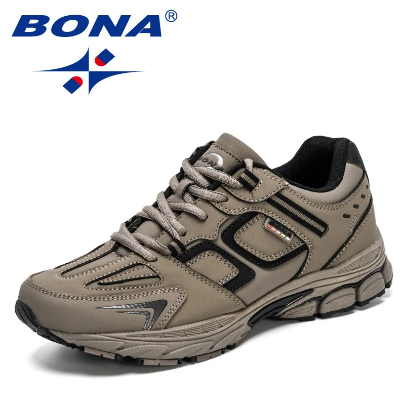 

BONA 2021 New Desigers Action Leather Athletic Sport Shoes Men High Quality Running Shoes Man Jogging Trendy Sneakers Zapatillas